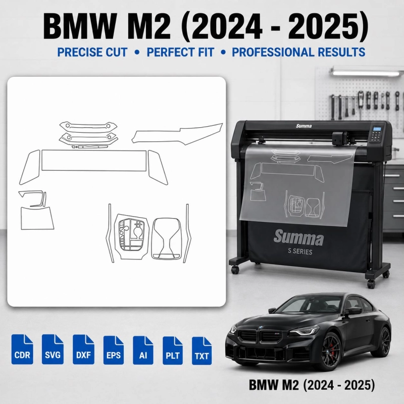BMW M2 2024 2025 Innenraum PPF- & Folien-Schneidevorlage