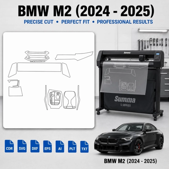 BMW M2 2024 2025 Innenraum PPF- & Folien-Schneidevorlage