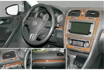 Volkswagen Golf VI Türen 2008 Mittelkonsole Armaturendekor Cockpit Dekor 12-Teilige - 2- Cockpit Dekor Innenraum