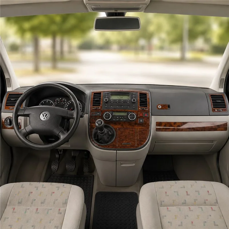Volkswagen Multivan T5 2003-2009 3D Armaturenbrett-Dekor-Set, 22 Teile