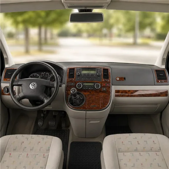 Volkswagen Multivan T5 2003-2009 3D Armaturenbrett-Dekor-Set, 22 Teile
