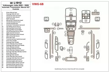 Volkswagen Jetta 2005-2009 Automatic Gear, Manual Gearbox AC Control BD innenausstattung armaturendekor cockpit dekor