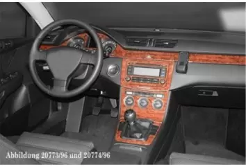 Volkswagen Passat B6 Tacho 02.05 09.10 Mittelkonsole Armaturendekor Cockpit Dekor 3 -Teile