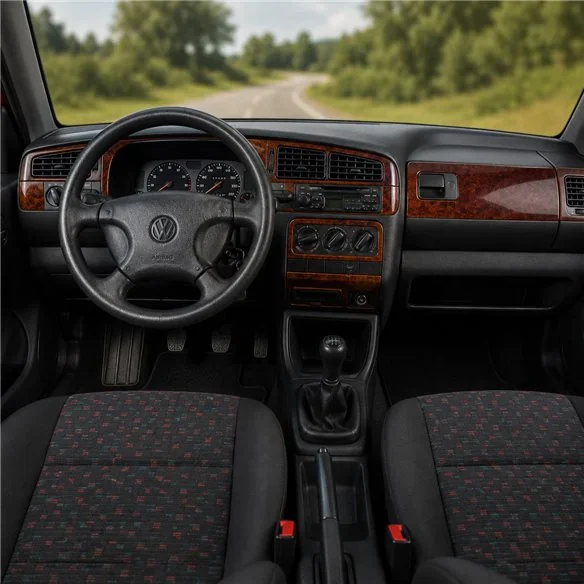 Volkswagen Golf 1994-1998 Schaltgetriebe 3D Armaturenbrett-Dekor-Set, 18 Teile