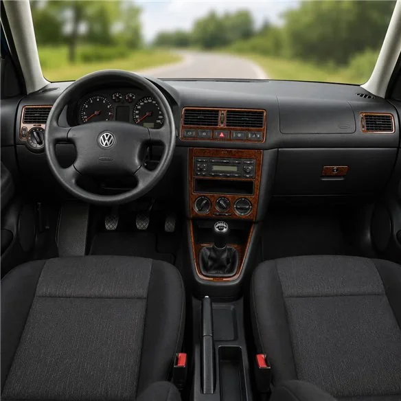 Volkswagen Golf 1999-2004 4 Doors, Schaltgetriebe 3D Armaturenbrett-Dekor-Set