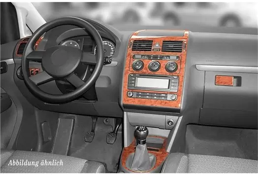 Volkswagen Touran 03-12.09 Mittelkonsole Armaturendekor Cockpit Dekor 11-Teilige - 1- Cockpit Dekor Innenraum