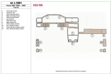 Volvo 960 1995-1997 Voll Satz BD innenausstattung armaturendekor cockpit dekor