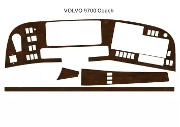 Volvo 9700 Bus Coach 2013 3M Mittelkonsole Armaturendekor Cockpit Dekor 4 -Teile