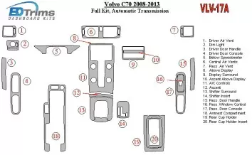 Volvo C70 2011-UP Voll Satz, Automatic Gear BD innenausstattung armaturendekor cockpit dekor