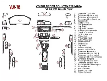 Volvo Cross Country 2001-2004 Voll Satz, With Compact Casette player, OEM Compliance BD innenausstattung armaturendekor cockpit 