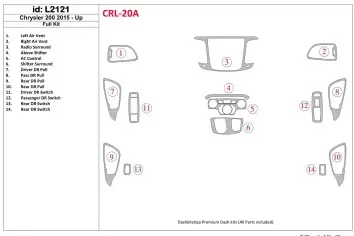 Chrysler 200 2015-UP Voll Satz BD innenausstattung armaturendekor cockpit dekor - 1- Cockpit Dekor Innenraum