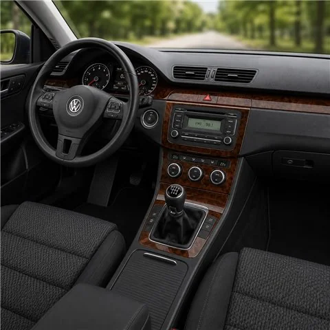 Volkswagen Passat B6 Tacho 2005+ 2010+ 3D Armaturenbrett-Dekor-Set, 3 Teile