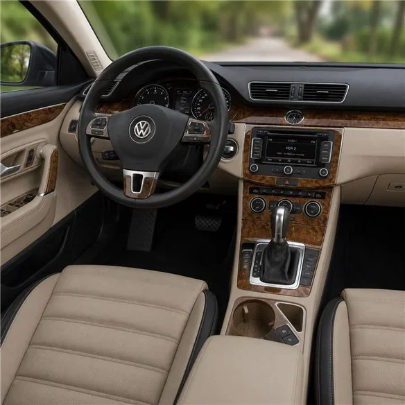 Volkswagen Passat B7 2010+ 3D Armaturenbrett-Dekor-Set, 17 Teile