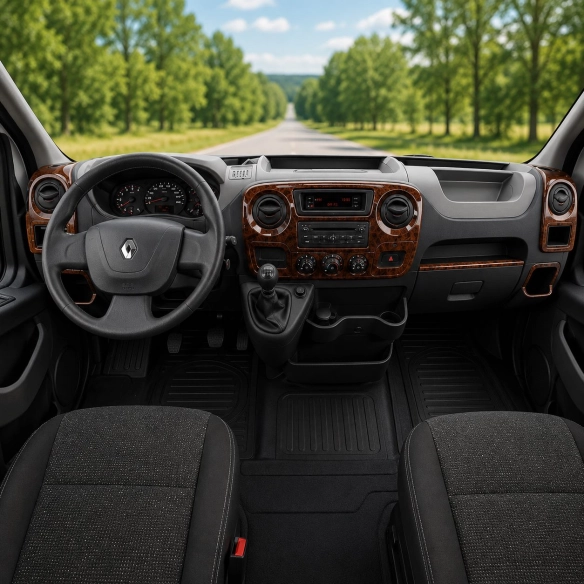 Renault Master-Nissan Interstar 2010-heute 3D Cockpit Dekor Interieurleisten Set 29-teilig