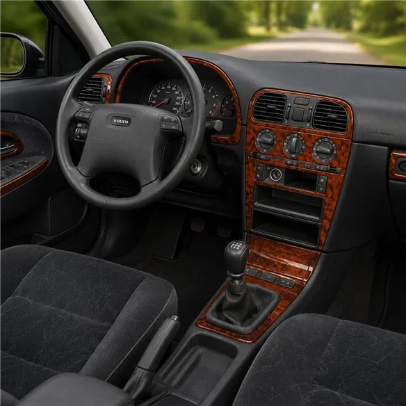 Volvo S 40-V 40 1996-2000 3D Armaturenbrett-Dekor-Set, 18 Teile