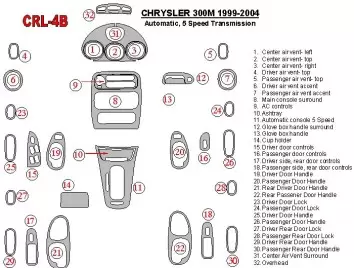 Chrysler 300M 1999-UP Chrysler 300M, 5 Gears-Automatic Gearbox BD innenausstattung armaturendekor cockpit dekor - 2- Cockpit Dek