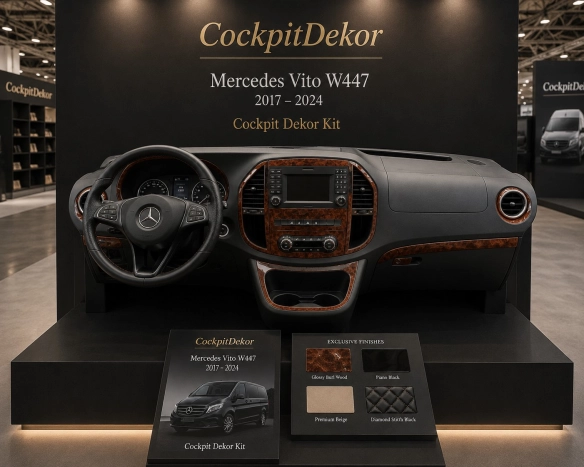 Mercedes-Benz Vito W447 Metris 2015 3D Cockpit Dekor Interieurleisten Set 23-teilig