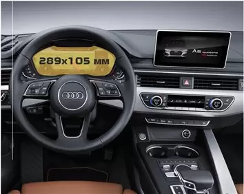 Audi A4 (B9) Facelift 2019 - Present Multimedia MMI 10,1" DisplayschutzGlass Kratzfest Anti-Fingerprint Transparent