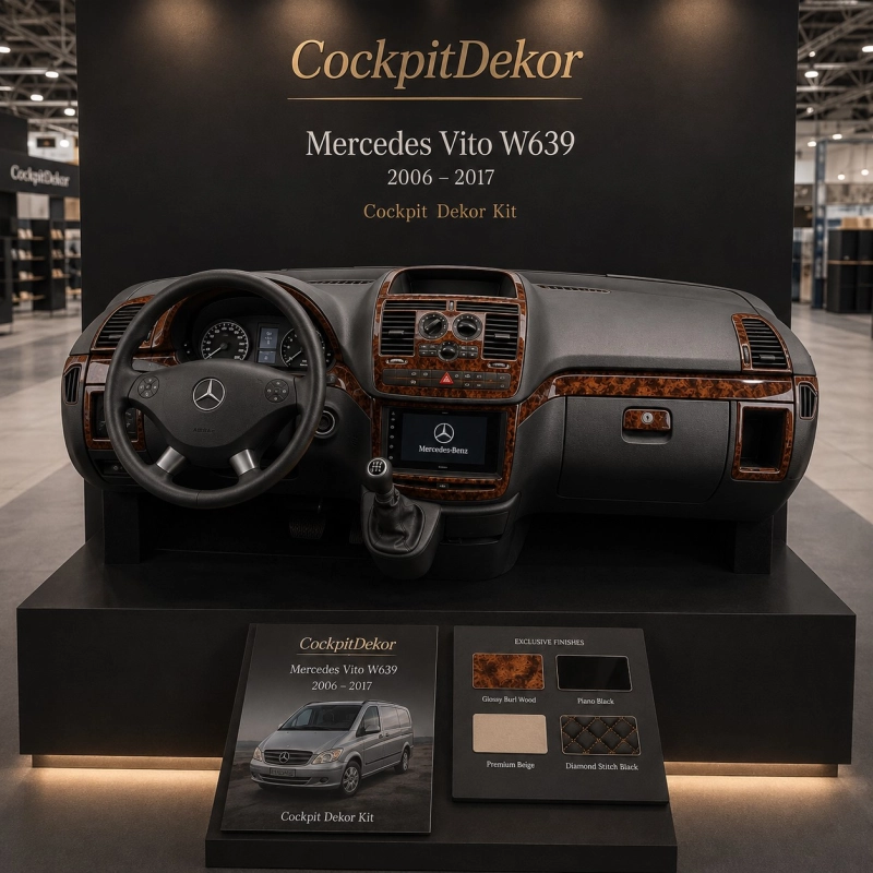 Mercedes-Benz Viano W639 2006-heute 3D Cockpit Dekor Interieurleisten Set 31-teilig