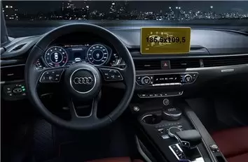 Audi A5 (8T) 2007 - 2016 Multimedia MMI 6,5" DisplayschutzGlass Kratzfest Anti-Fingerprint Transparent - 1- Cockpit Dekor Innenr