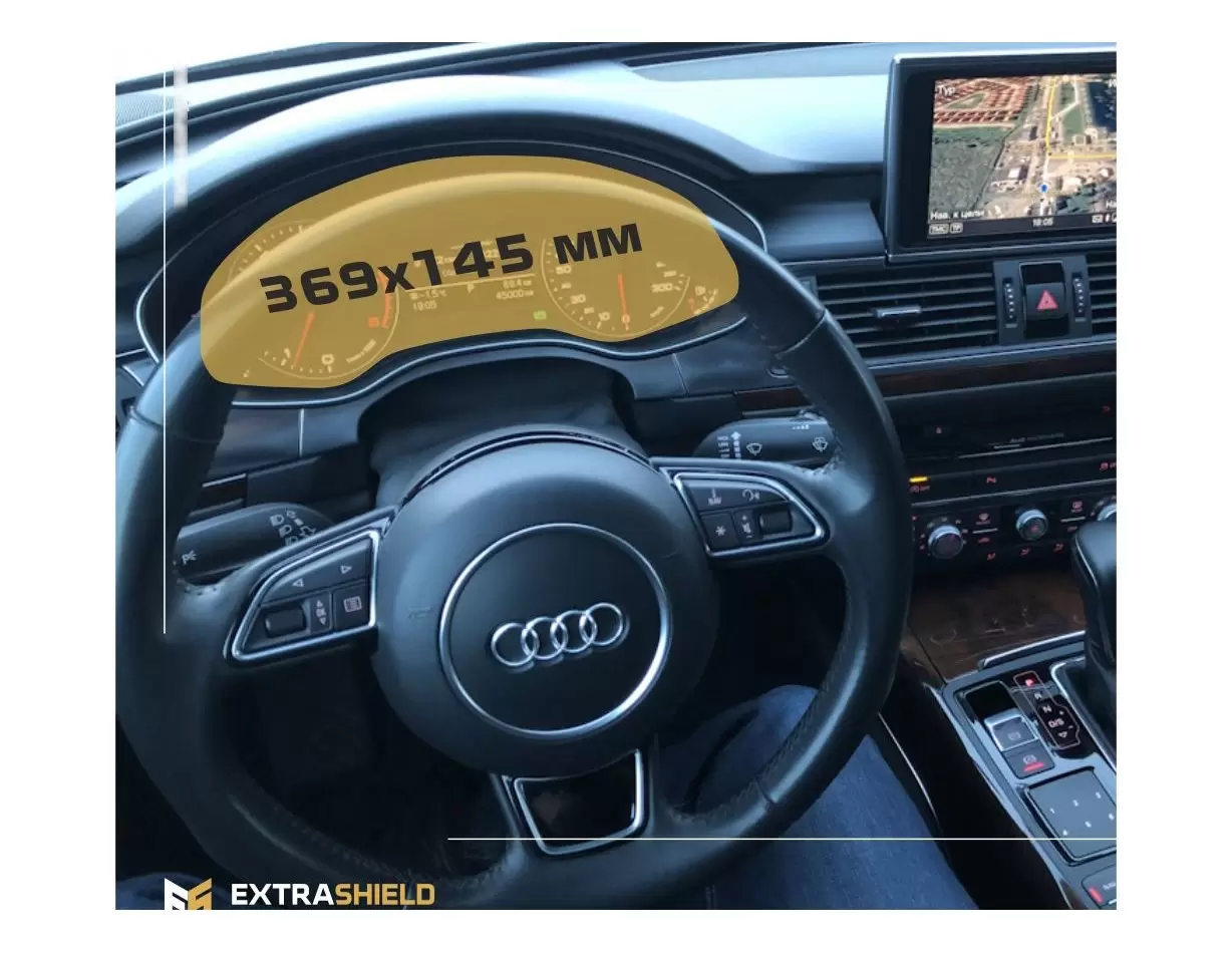 Audi A5 (F5) Facelift 2019 - Present Digital Speedometer Audi Virtual Cockpit 12,3" DisplayschutzGlass Kratzfest Anti-Fingerprin