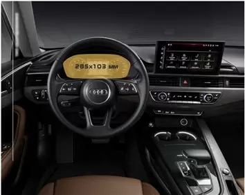Audi A5 (F5) Pre-facelift 2016 - 2020 Multimedia MMI 7" DisplayschutzGlass Kratzfest Anti-Fingerprint Transparent - 1- Cockpit D
