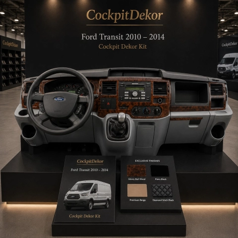 Ford Transit 2010-2014 3D Cockpit Dekor Interieurleisten Set 24-teilig