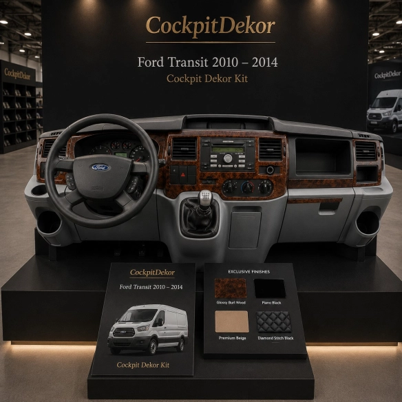 Ford Transit 2010-2014 3D Cockpit Dekor Interieurleisten Set 24-teilig