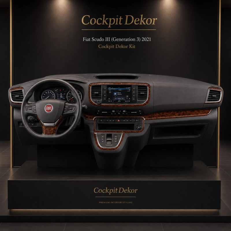 Fiat Scudo (Generation III) 2022–Present 3D Interieur Armaturenbrett Dekor Set 20-teilig