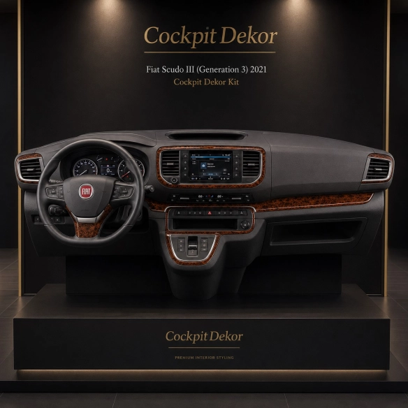 Fiat Scudo (Generation III) 2022–Present 3D Interieur Armaturenbrett Dekor Set 20-teilig