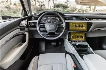Audi A8 (D5) 2019 - Present Mobile office 7" DisplayschutzGlass Kratzfest Anti-Fingerprint Transparent - 1- Cockpit Dekor Innenr
