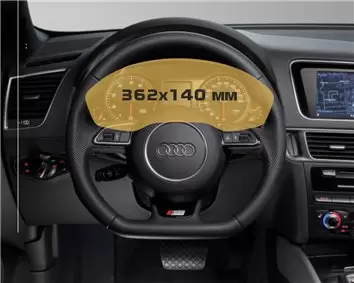 Audi Q3 II (F3) 2018 - Present Digital Speedometer TFSI Quattro S-Line 10,2" DisplayschutzGlass Kratzfest Anti-Fingerprint Trans