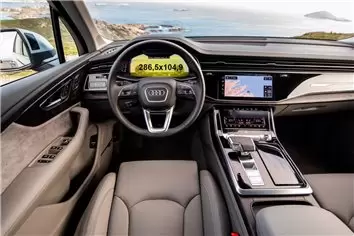 Audi Q7 II (4M) Pre-facelift 2016 - 2019 Digital Speedometer Audi Virtual Cockpit 12" DisplayschutzGlass Kratzfest Anti-Fingerpr