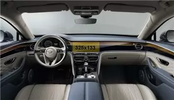 Bentley Continental GT 2017 - Present Digital Speedometer DisplayschutzGlass Kratzfest Anti-Fingerprint Transparent - 1