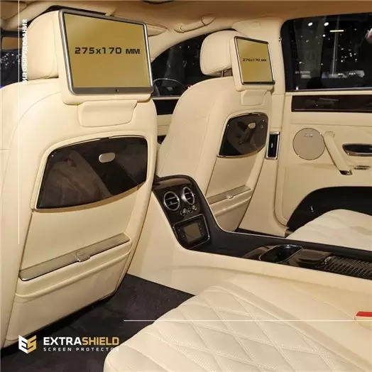 Bentley Flying Spur 2019 - Present Multimedia 12,3" DisplayschutzGlass Kratzfest Anti-Fingerprint Transparent - 1- Cockpit Dekor