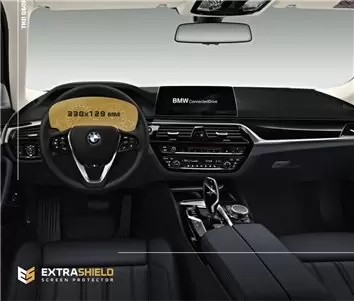 BMW 5 Series (F10) 2013 - 2017 Multimedia NBT 8,8" DisplayschutzGlass Kratzfest Anti-Fingerprint Transparent - 1