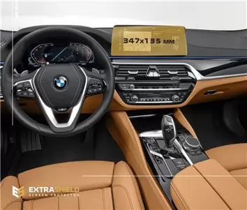 BMW 5 Series (G30) 2016 - Present Multimedia 10,2" DisplayschutzGlass Kratzfest Anti-Fingerprint Transparent - 1