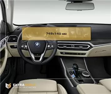 BMW 6 Series (G32) 2016 - Present Multimedia 12,3" DisplayschutzGlass Kratzfest Anti-Fingerprint Transparent - 1