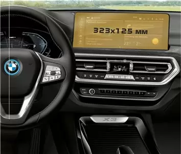 BMW X3 (G01) 2017 - 2021 Multimedia 11,65" DisplayschutzGlass Kratzfest Anti-Fingerprint Transparent - 1- Cockpit Dekor Innenrau