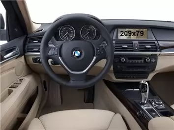 BMW X5 (E70) 2010 - 2013 Multimedia NBT 8,8" DisplayschutzGlass Kratzfest Anti-Fingerprint Transparent - 1- Cockpit Dekor Innenr