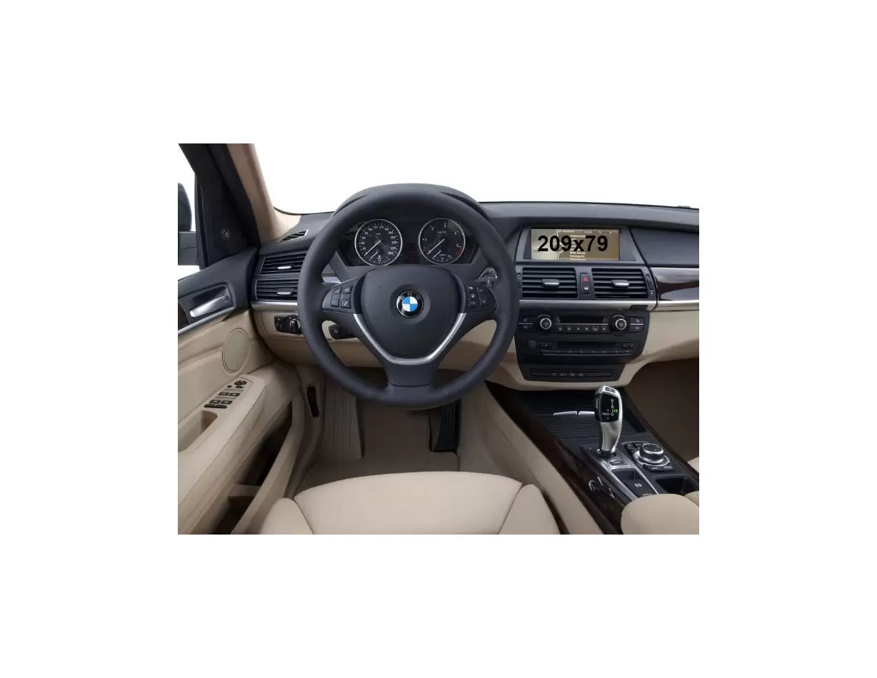 BMW X5 (E70) 2010 - 2013 Multimedia NBT 8,8" DisplayschutzGlass Kratzfest Anti-Fingerprint Transparent - 1- Cockpit Dekor Innenr