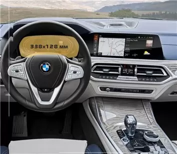 BMW X5 (G05) 2018 - Present Multimedia 12,3" DisplayschutzGlass Kratzfest Anti-Fingerprint Transparent