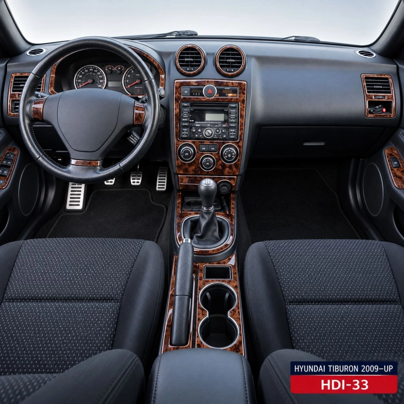 Hyundai Tiburon 2009-heute 3D Cockpit Dekor Interieurleisten Set Full Set / as shown in product diagram-teilig