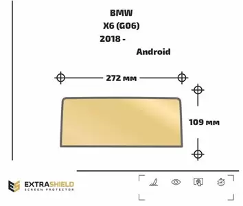 BMW X6 (E71) 2012 - 2014 Multimedia NBT EVO 10,2" DisplayschutzGlass Kratzfest Anti-Fingerprint Transparent