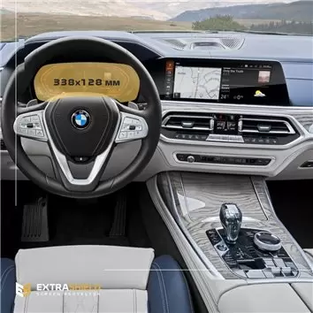 BMW X6 (G06) 2019 - Present Digital Speedometer (Ohne sensor) 12,3" DisplayschutzGlass Kratzfest Anti-Fingerprint Transparent - 