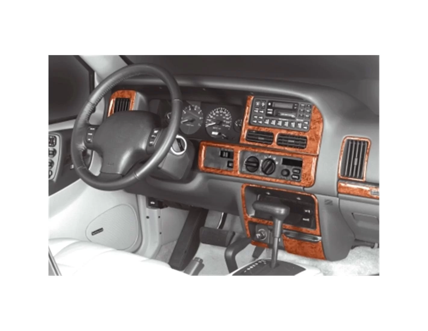 Chrysler Grand Cherokee 1996 Mittelkonsole Armaturendekor Cockpit Dekor 10-Teilige - 1- Cockpit Dekor Innenraum