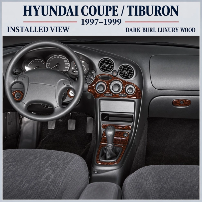 Hyundai Coupe 1997-1999 3D Cockpit Dekor Interieurleisten Set 20-teilig