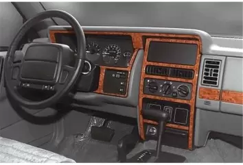 Chrysler Grand Cherokee 09.92 - 01.96 Mittelkonsole Armaturendekor Cockpit Dekor 9 -Teile
