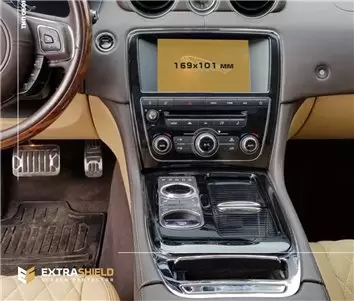 Jaguar F-PACE 2019 - Present Multimedia 12,3" DisplayschutzGlass Kratzfest Anti-Fingerprint Transparent - 1- Cockpit Dekor Innen