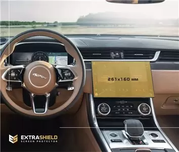 Jaguar F-PACE 2021 - Present Multimedia 11,4" DisplayschutzGlass Kratzfest Anti-Fingerprint Transparent